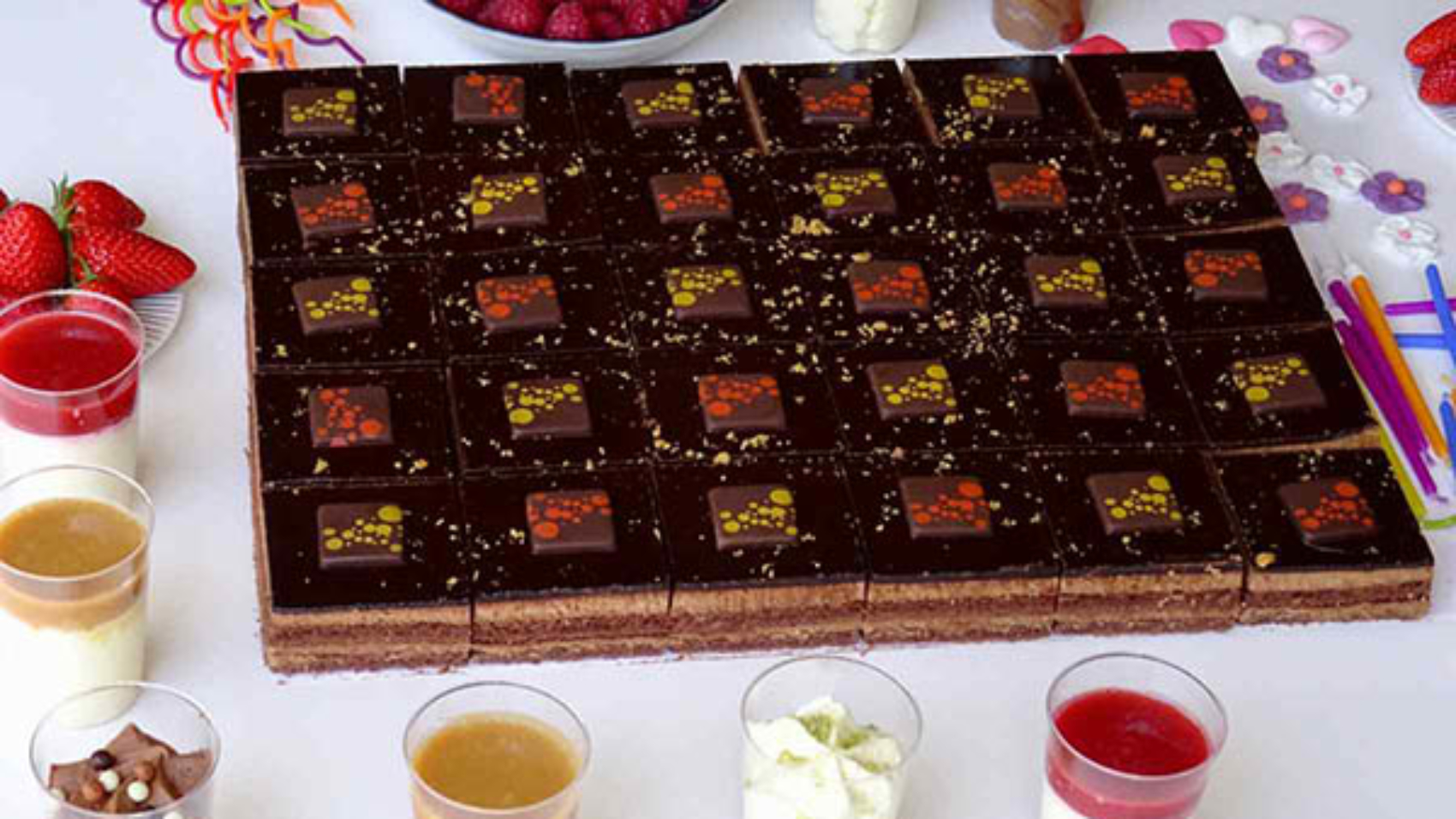 gâteau au chocolat pour mariage et cocktail