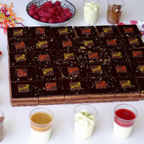 gâteau au chocolat pour mariage et cocktail