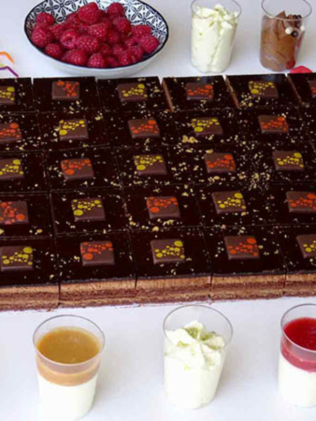 gâteau au chocolat pour mariage et cocktail