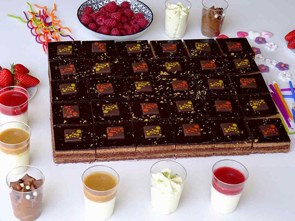 gâteau au chocolat pour mariage et cocktail